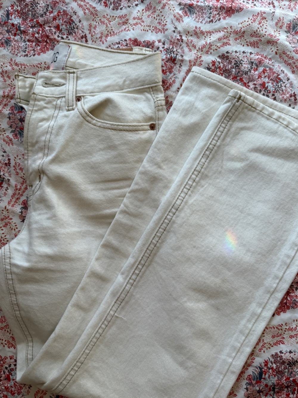 BDG Cream Flare Jeans - Picture 7 of 7